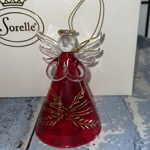 Vintage Sorelle Christmas Ornaments -  Set 3 pcs Red and Gold - Picture 3 of 12